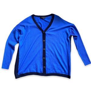 St. John Blue and Black Cardigan